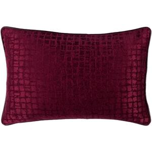 Bilzen Burgundy 13 in. x 20 in. Rectangle Pillow Cover