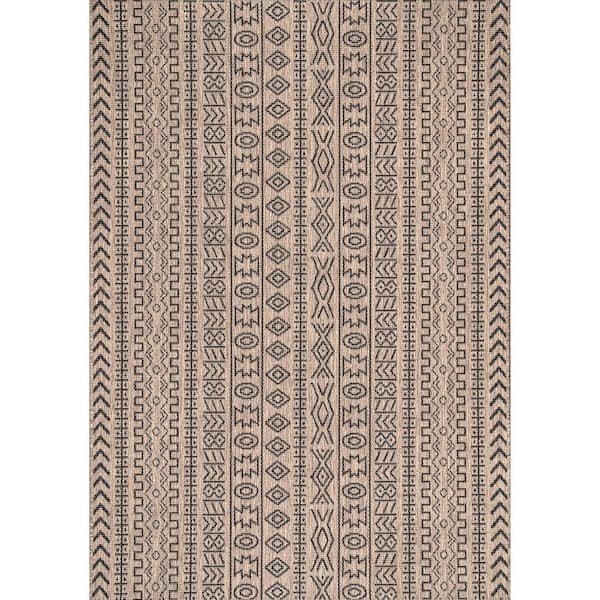 Jamie Southwestern Brown 6 ft. x 9 ft. Indoor/Outdoor Patio Area Rug