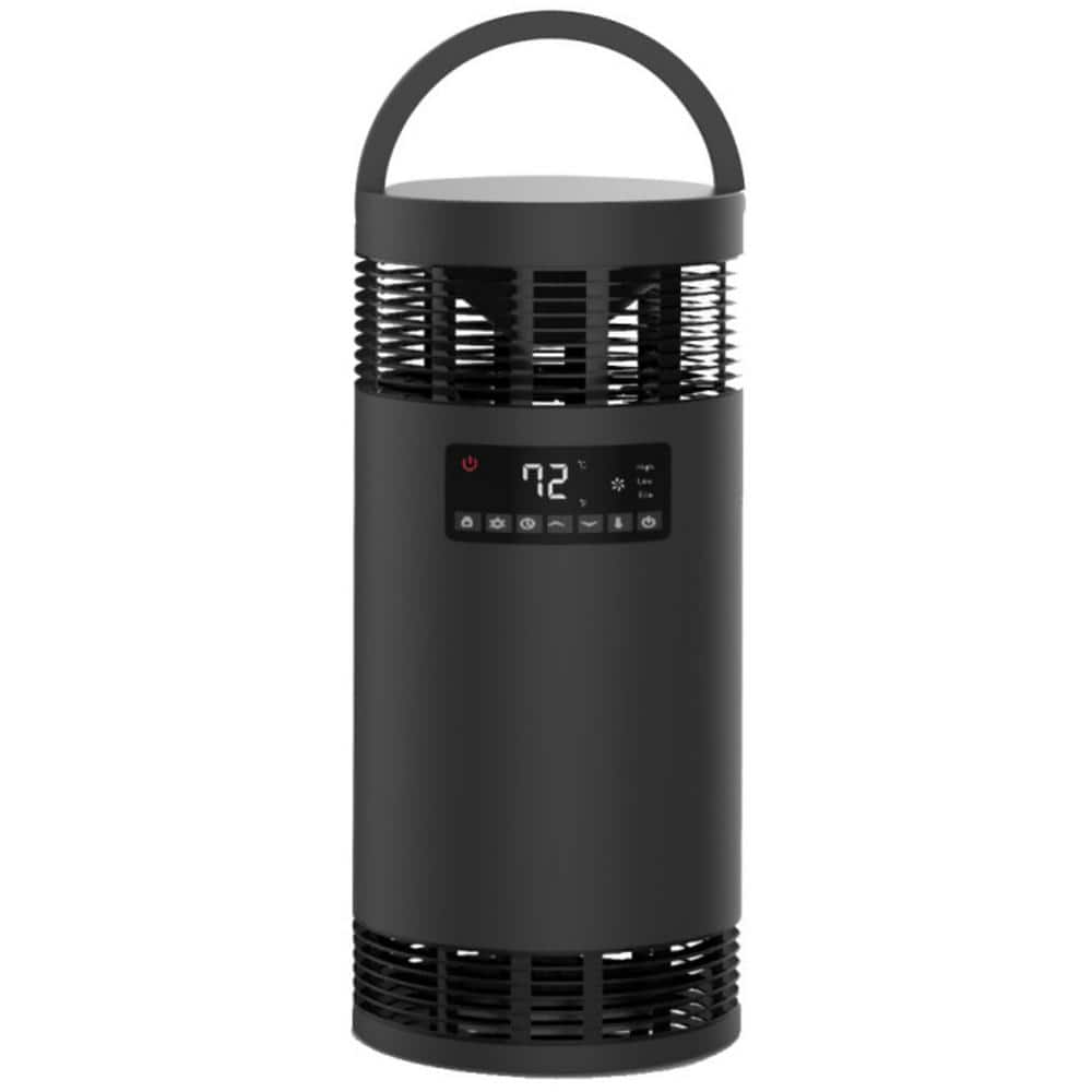 Black Ceramic Electric Tower Heater with Thermostat and Remote Control
