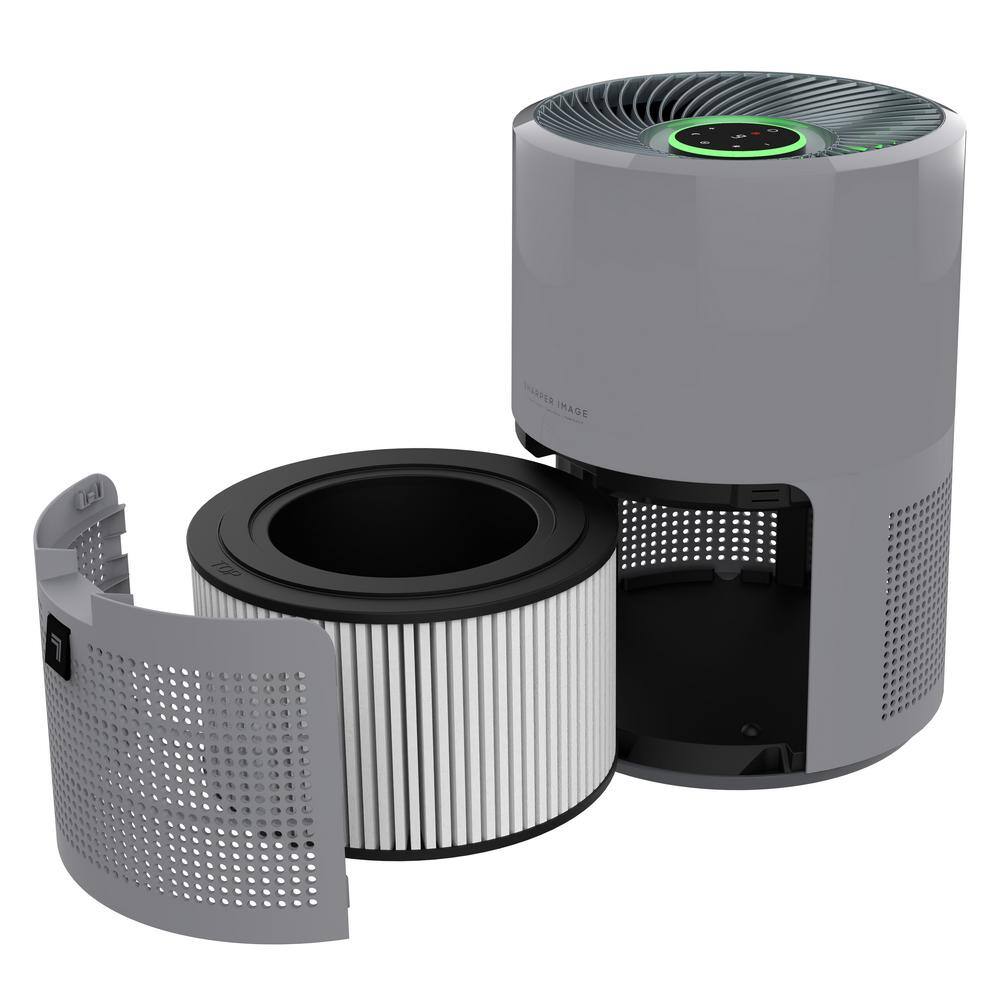 Gray HEPA Air Purifier with Odor Absorbing Filter