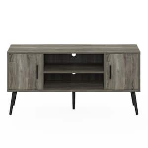 Claude 43.31 in. French Oak Grey Mid Century TV Stand with 2-Cabinets Fits TV's up to 45 in. with Cable Management