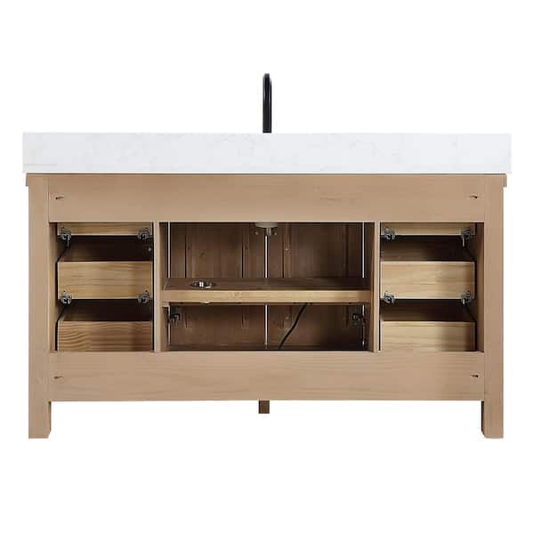 ROSWELL Javier 60 in. W x 22 in. D x 33.9 in. H Single Sink