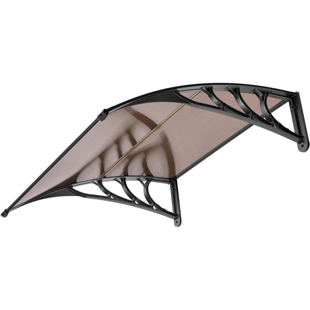 40'' Black Aluminum and Polycarbonate Door/Window Awning
