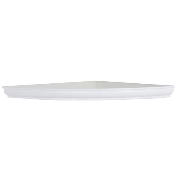 Home Decorators Collection 18 in. x 1-3/4 in. H White Floating Corner Shelf
