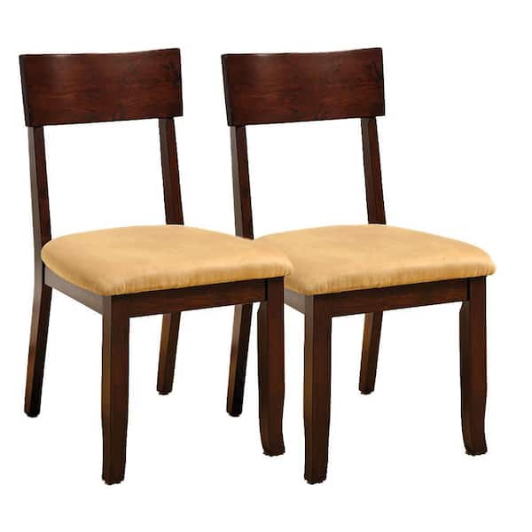 Unbranded winston Brown Fabric Patterned Side Chair (Set of 2)