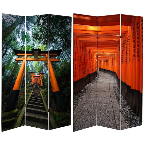Oriental Furniture 6 ft. Printed 3-Panel Room Divider
