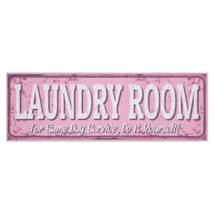 Laundry Collection Non-Slip Rubberback 2x5 Laundry Room Runner Rug, 20 in. x 59 in., Pink