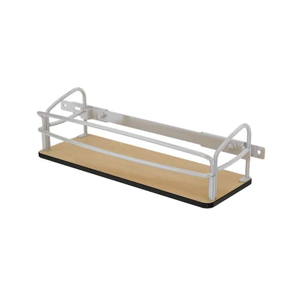 13.25 in. W x 5.29 in. D x 3.94 in. H Brown Wood Rectangular Wall Mount Spice Rack Pantry Organizer Shelf (2-Pack)