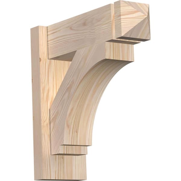 Ekena Millwork 6 in. x 16 in. x 16 in. Douglas Fir Imperial Arts and Crafts Smooth Outlooker