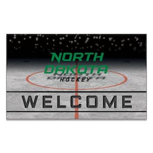 North Dakota Fighting Hawks Rubber Door Mat - 18in. x 30in.