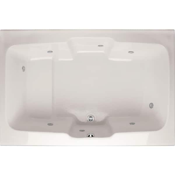 Hydro Systems Victoria 73 in. Acrylic Rectangular Drop-in Air Bath and Whirlpool Bathtub in White
