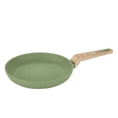 Olive Stone 11 in. Olive Green Aluminum Nonstick Frying Pan