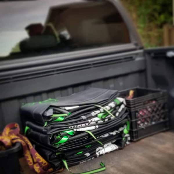 BURRITO BRANDS 7 ft. Leaf Burrito Year-Round Yard Bag, Black Mesh