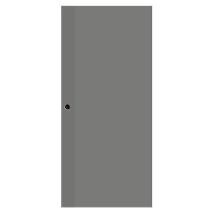 36 in. x 80 in. Universal/Reversible Gray Walnut Wooden Steel Front Door Slab with Bole Hole