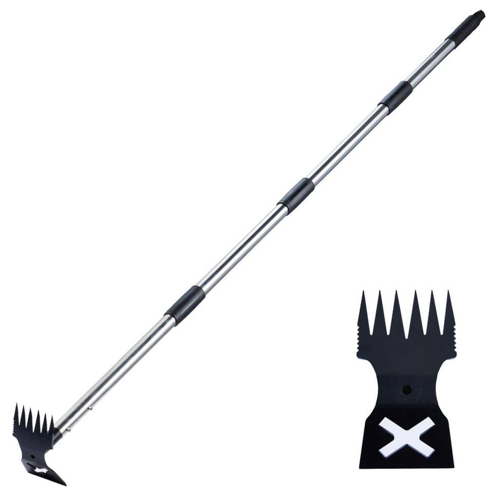 Oyezvary Long Handle Manual Weed Puller Tool 60 2 in 1 Hand Weed Rake ...