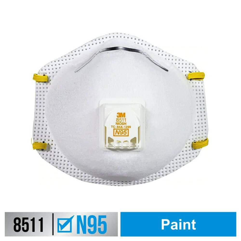 8511 N95 Respirator with Cool Flow Valve (10-Pack)(Case of 4)