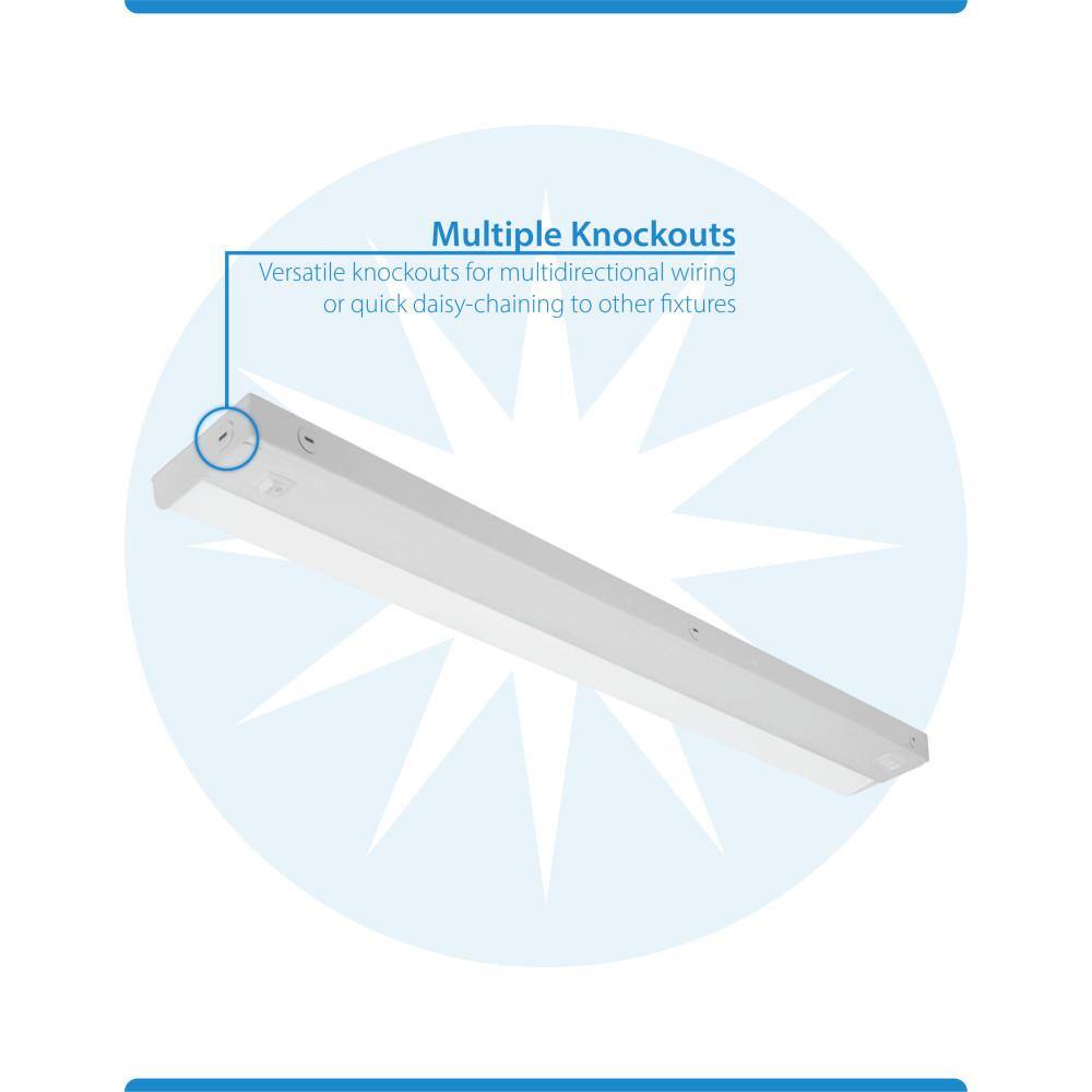 33-Inch White Adjustable LED Under Cabinet Light Bar