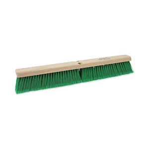 24 in. Green Flagged Recycled Pet Plastic Push Broom Head