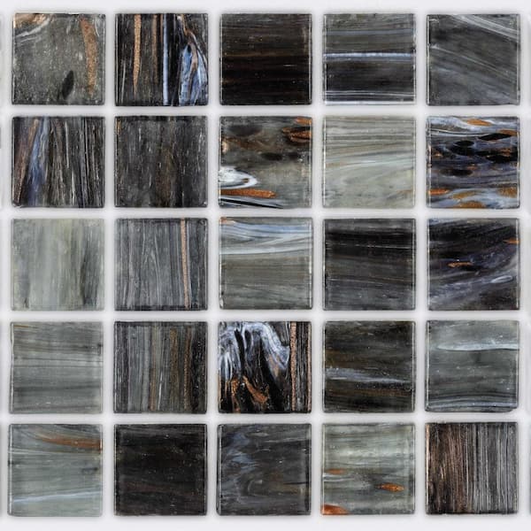 MI ALMA Black B11 4 in. x 4 in. Vinyl Peel and Stick Tile (24 Tiles, 2.67 sq. ft./Pack)