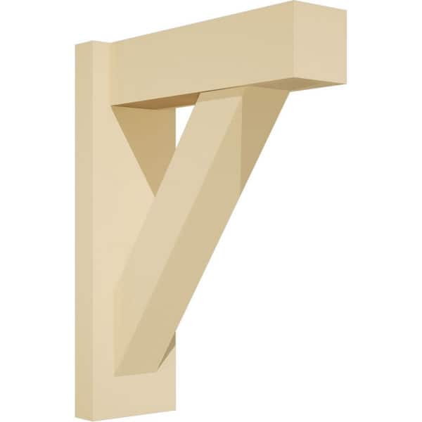 Ekena Millwork Traditional 5 in. W x 18 in. H x 14 in. D Signature Urethane Polyurethane Outlooker with Block Ends