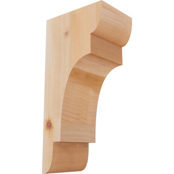 Ekena Millwork 5-1/2 in. x 8 in. x 16 in. Western Red Cedar New Brighton Smooth Corbel