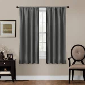 Grey Geometric Thermal Blackout Curtain - 50 in. W x 63 in. L