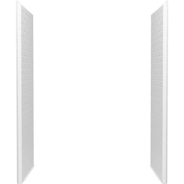 STERLING Traverse 30 in. H W x 72.25 in . H Direct-to-Stud Shower Wall Set in White
