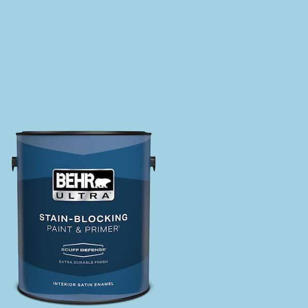 BEHR ULTRA 1 gal. #540C-3 Sea Rover Extra Durable Satin Enamel Interior Paint & Primer