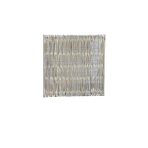 72 in. x 72 in. Debarked Open Top Framed Willow Wood Fence Panel