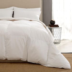 Heavy Weight White Full/Queen Goose Down Fiber Gusseted Comforter
