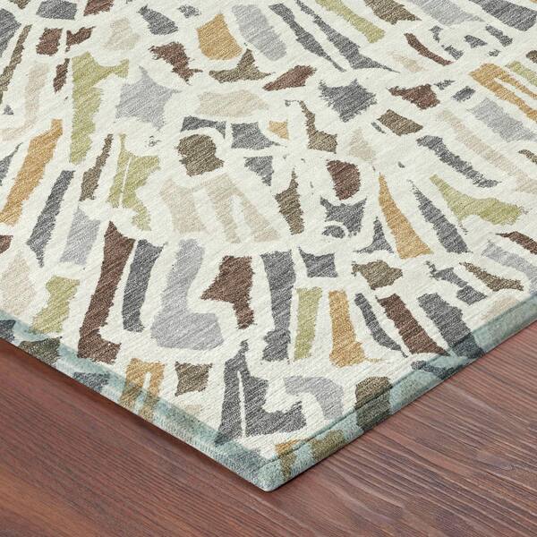 Chantille Machine Washable Indoor/Outdoor Abstract ACN2514 Ivory 10 ft. x 14 ft. Area Rug