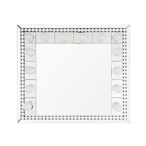 32 in. W x 28 in. H Glass White Vanity Mirror