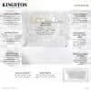 Aqua Eden 60-Inch White Acrylic Alcove Soaking Tub