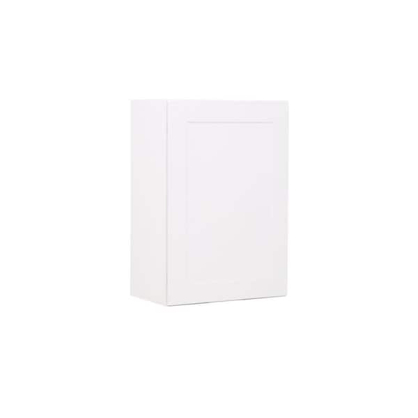 Shaker 21 in. W x 12 in. D x 30 in. H Assembled Wall Cabinet in Satin White