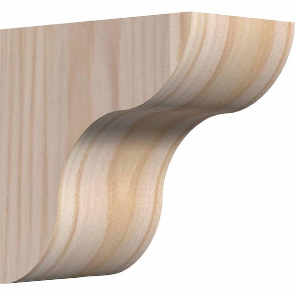 Ekena Millwork 3-1/2 in. x 6 in. x 6 in. Douglas Fir Carmel Smooth Corbel