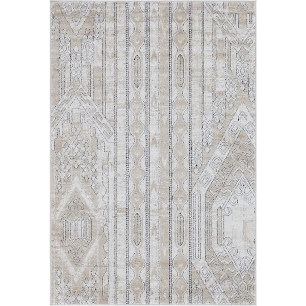Unique Loom Portland Orford Tan 4 ft. x 6 ft. Area Rug 3147140 The