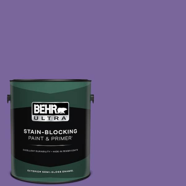 BEHR ULTRA 1 gal. #PPU16-03 Purple Paradise Semi-Gloss Enamel Exterior Paint & Primer