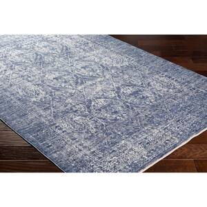 Mullins Navy 12 ft. x 16 ft. Traditional Indoor Area Rug
