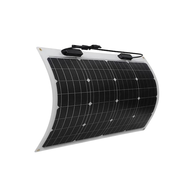 Renogy 50-Watt 12-Volt Flexible Monocrystalline Solar Panel Bendable Off-Grid Charger for Marine RV Cabin Van Uneven Surfaces