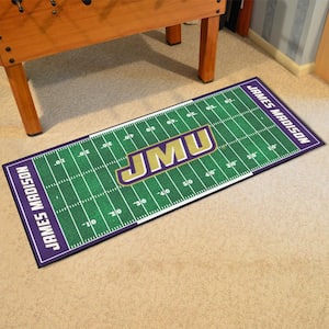 NCAA James Madison University 2.5 ft. x 6 ft. Football Field Runner Rug