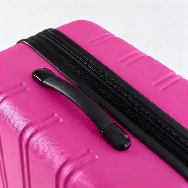 LIVACA 4-Piece Pink Lightweight Hardside Spinner TSA Lock