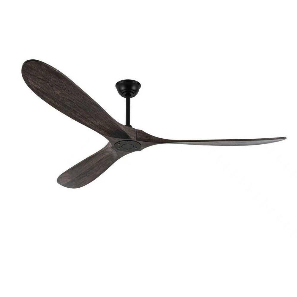 52 in. Deep Brown Solid Wood Ceiling Fan without Light, Reversible DC Motor, Wall Switch and Remote Control price history on PriceWatchPro