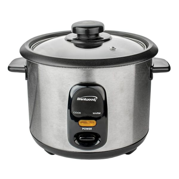 Brentwood 8-Cup Black Stainless Steel Rice Cooker 843631195543 - The ...