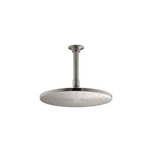 1-Spray Patterns 10 in. Single Ceiling Mount Rain Fixed Shower Head in Vibrant Brushed Nickel