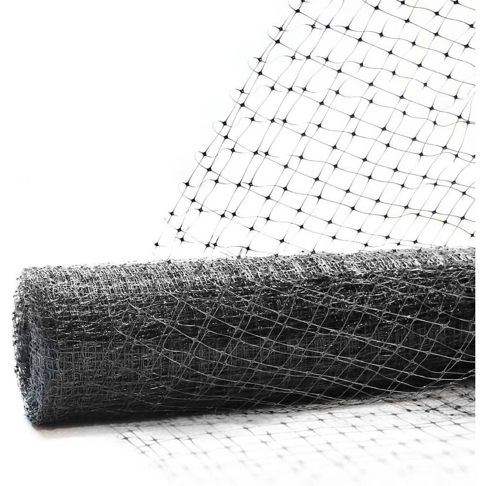 Black Plastic Garden and Plant Protective Netting 7' x 100'