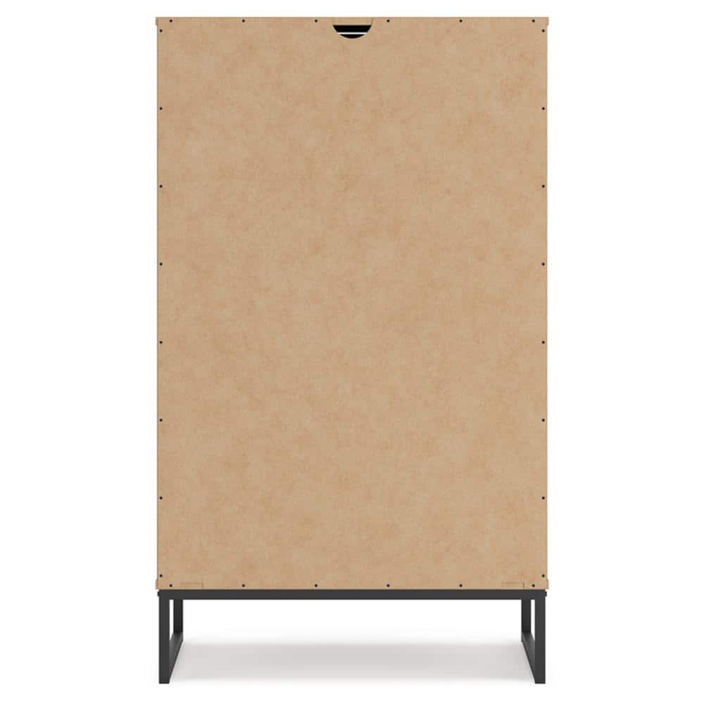 Deanlow 5-Drawer Brown Mid-Century Modern Chest
