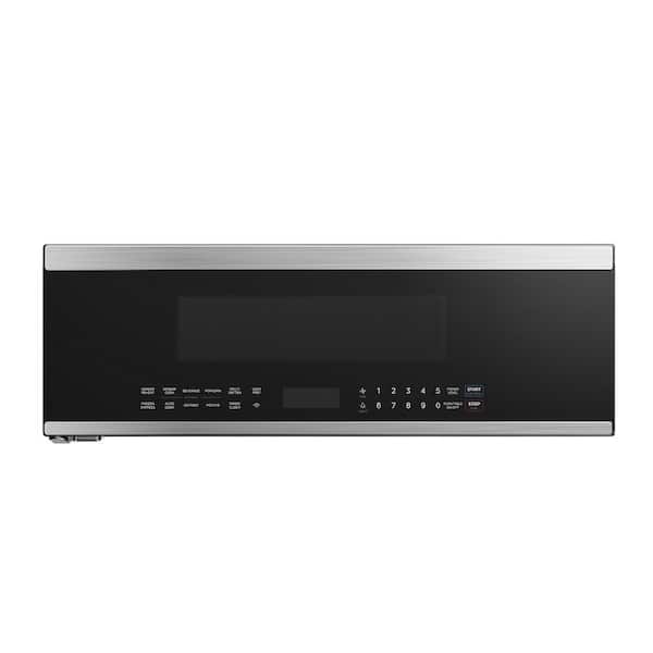 Midea 1.2 cu. ft. 29.8 in. Slim Fit Over-the-Range Microwave with One Touch Sensor Cooking, 300 CFM in Stainless Steel