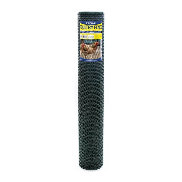 4 ft. x 50 ft. Poultry Fence Plastic Green