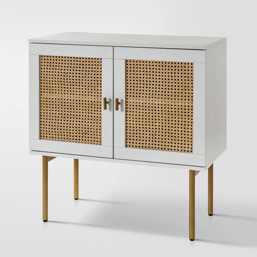 JAYDEN CREATION Datang White Modern 32 in. Tall Accent Storage