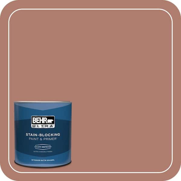 BEHR ULTRA 1 qt. #PPU2-11 Mars Red Extra Durable Satin Enamel Interior Paint & Primer